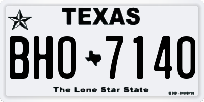 TX license plate BHO7140