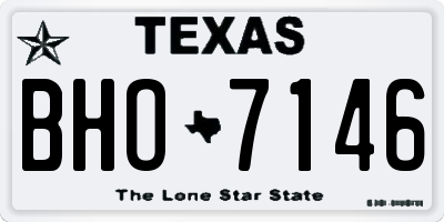 TX license plate BHO7146
