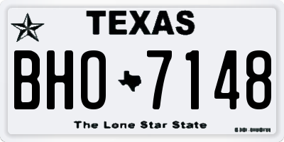 TX license plate BHO7148