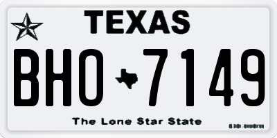 TX license plate BHO7149