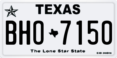 TX license plate BHO7150