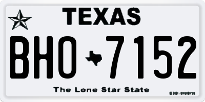 TX license plate BHO7152