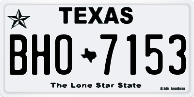 TX license plate BHO7153
