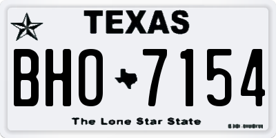 TX license plate BHO7154