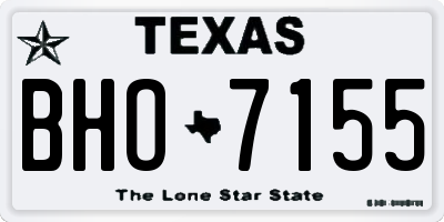 TX license plate BHO7155