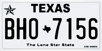 TX license plate BHO7156