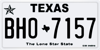 TX license plate BHO7157
