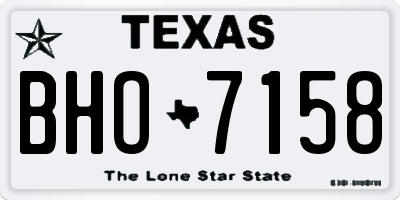 TX license plate BHO7158