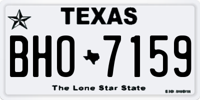 TX license plate BHO7159