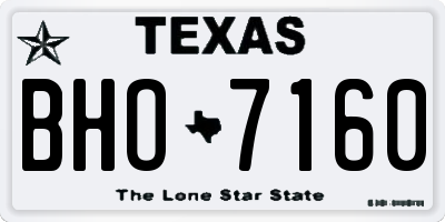 TX license plate BHO7160