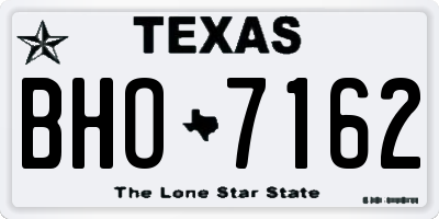 TX license plate BHO7162