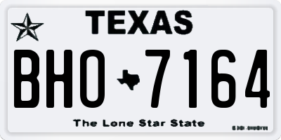 TX license plate BHO7164