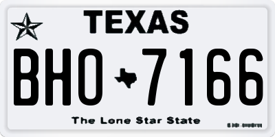 TX license plate BHO7166