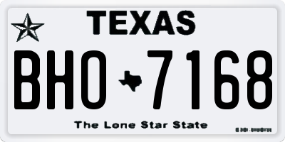 TX license plate BHO7168