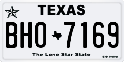 TX license plate BHO7169