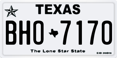 TX license plate BHO7170