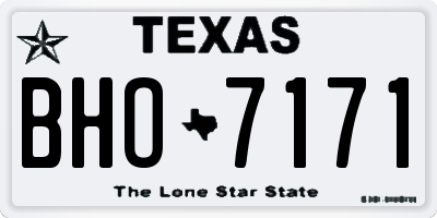 TX license plate BHO7171