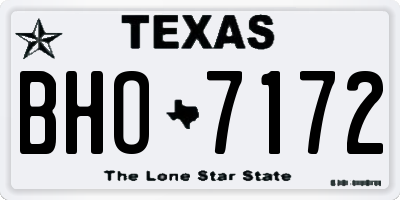 TX license plate BHO7172