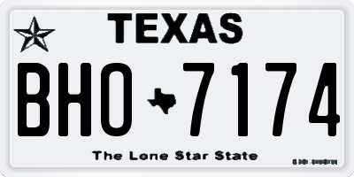 TX license plate BHO7174