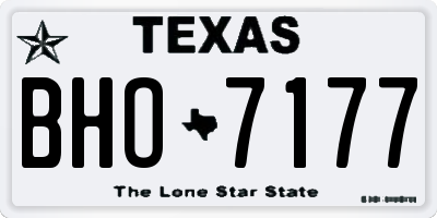TX license plate BHO7177