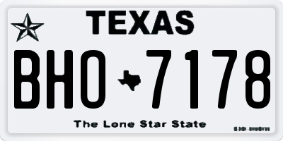 TX license plate BHO7178