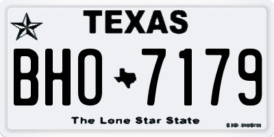 TX license plate BHO7179