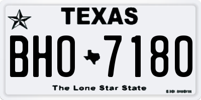 TX license plate BHO7180