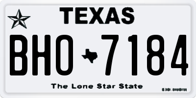 TX license plate BHO7184