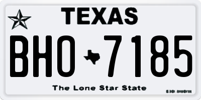 TX license plate BHO7185