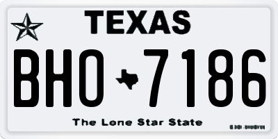 TX license plate BHO7186