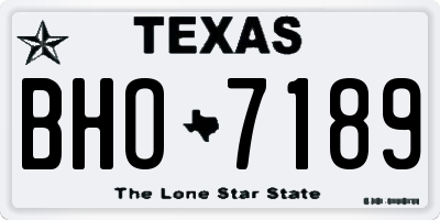 TX license plate BHO7189
