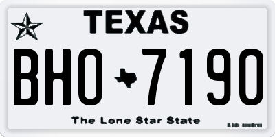 TX license plate BHO7190