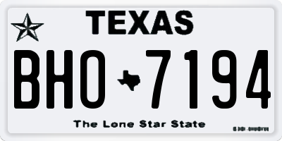 TX license plate BHO7194