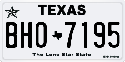 TX license plate BHO7195