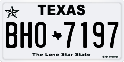 TX license plate BHO7197