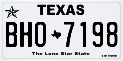 TX license plate BHO7198