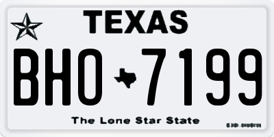 TX license plate BHO7199