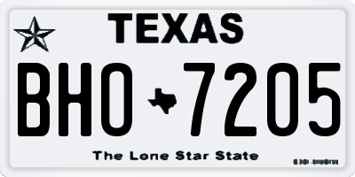 TX license plate BHO7205