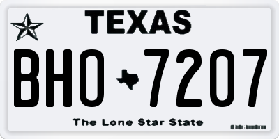 TX license plate BHO7207