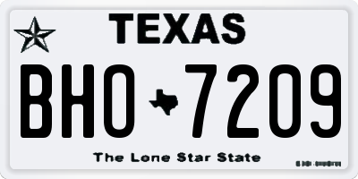 TX license plate BHO7209