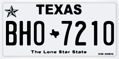 TX license plate BHO7210