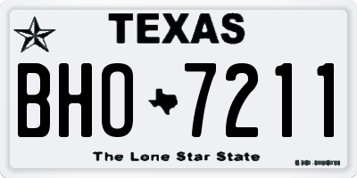 TX license plate BHO7211