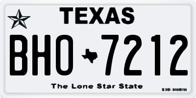 TX license plate BHO7212