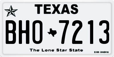 TX license plate BHO7213