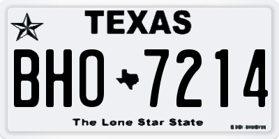 TX license plate BHO7214
