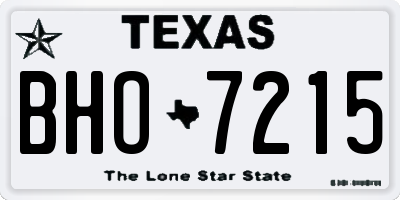TX license plate BHO7215