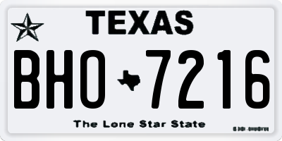 TX license plate BHO7216