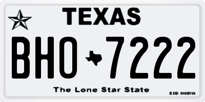TX license plate BHO7222