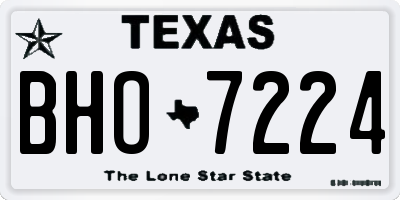 TX license plate BHO7224