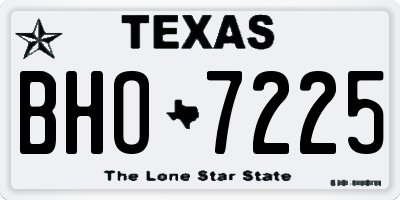TX license plate BHO7225
